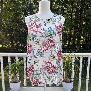 Anthropology Daniel Rainn Multicolor sleeveless fairy boho Floral Blouse